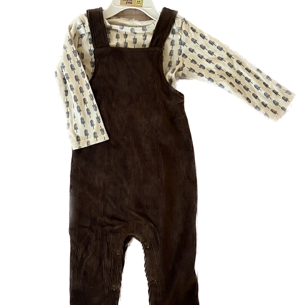 Brown Overall Comes With Tan Onesie